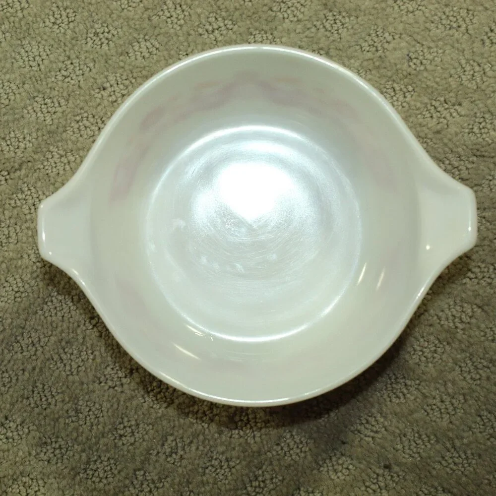 Pyrex Vintage Friendship 471 / 472 / 473  Casserole w 2 White Patterned Lids